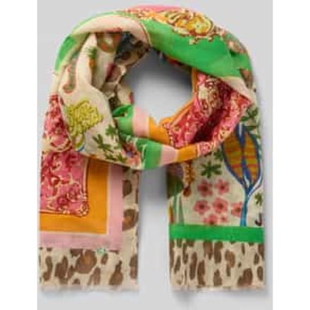 Sjaal met bloemige all-over print