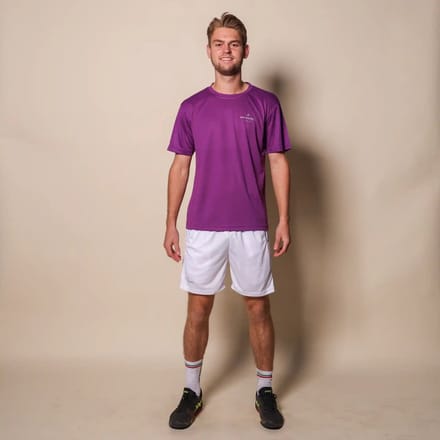Padelshirt Regular Fit Paars - Maat M