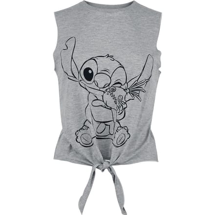 Lilo & Stitch - Disney Top - Cuddling - M tot XXL - voor Vrouwen - grijs gemêleerd