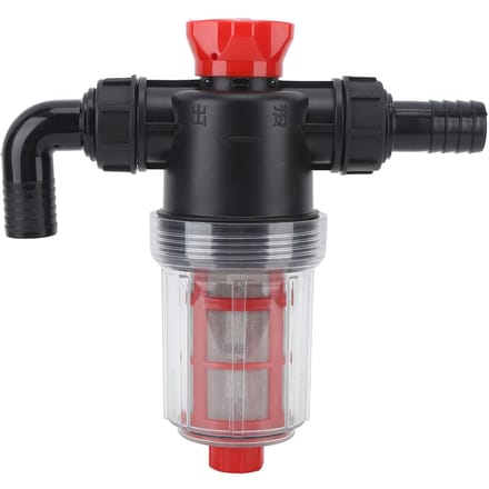 Irrigatiewaterpompfilter Fijnmazig Dubbellaags Filtratie Hoge Doorstroming Inline Zeef voor Tuin black