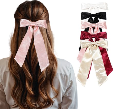 Klikkopers® - Haarspeldjes met Frans Lint - Haarspeld - Haarstrick - Strik - Satijn - Roze