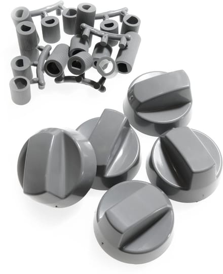 Knoppen voor oven - 5 stuks - Grijs - 228600065