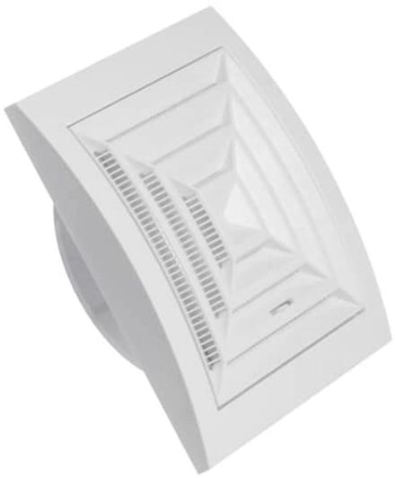 Verstelbaar Ventilatierooster Ø 100mm voor Plafond - Insectenbescherming - Wit ABS