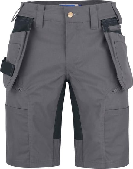 ProJob 3521 STRETCHSHORT MET AFNEEMBARE SPIJKERZAKKEN 643521 - Grijs - C48