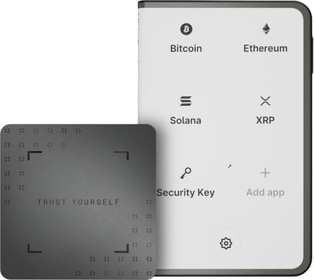 Ledger Stax – Hardware Crypto Wallet met Touchscreen – Ondersteunt 15.000+ Coins & NFT’s – 2 MB opslag - Bluetooth, USB-C & Draadloos Opladen – Voor Bitcoin, Ethereum & Ledger Live App