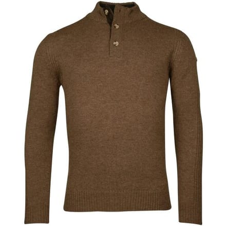 Baileys Trui Half Zip And Buttons Subtle Rib Details Tobacco / male