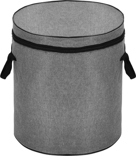 Springos Opbergmand - Speelgoedmand - Kledingmand - Organizer - Deksel - Handvatten - Grijs