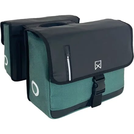 Willex Dubbele Fietstas - Business - Groen/Zwart - 46L