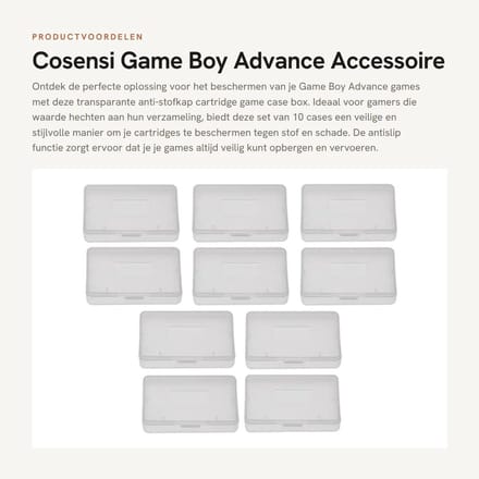 Dailygoods- Cartridge Case Transparant - Antislip - Compact - Bescherming - Lichtgewicht - Hoogwaardig ABS - Game Case