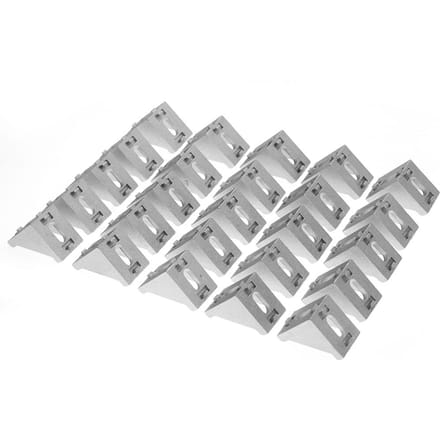 25 pièces 4040 Support d'angle en L en aluminium Support d'angle droit Fixation