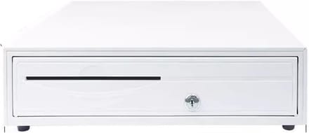 Kassalade Met Geldlade - Geldkist - Winkeltransacties Verwerken - Verwijderbaar Muntenvak - 40.5 cm Breed - Wit