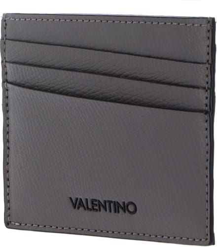VALENTINO Leren Kaarthouder Chico Wallet Fango Grijs