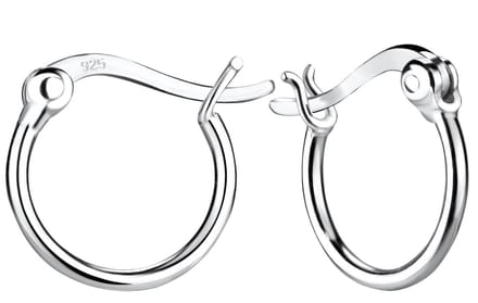 Joy|S - Zilveren oorringen 12 mm - Franse sluiting