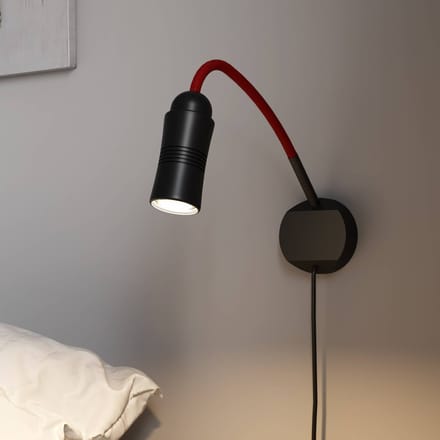 Top Light Neo! Flex Hotel II LED wandlamp, zwart/rood