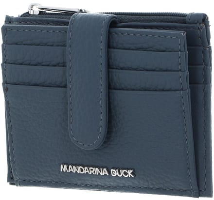 MANDARINA DUCK Leren kaarthoes Mellow Leather Card Case Iron petrol
