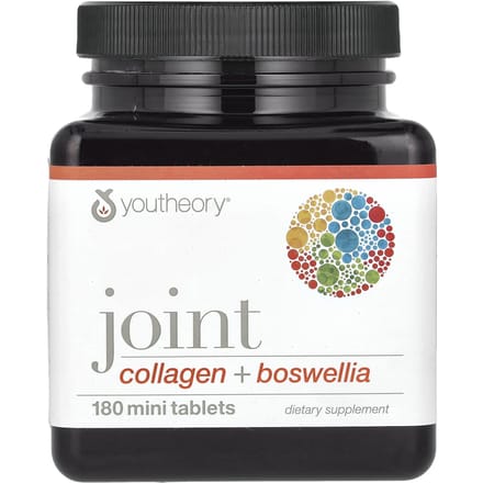 Youtheory, gewrichten, collageen + boswellia, 180 minitabletten
