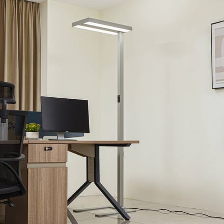 Arcchio LED vloerlamp Logan Ultra HCL CCT, zilver, dimbaar