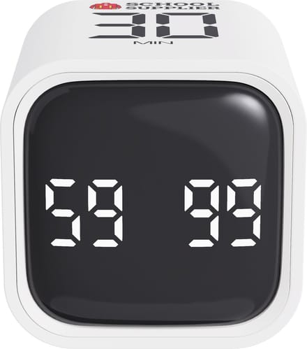School Supplier FLOW - Kubus Timer - Focus Timer - Digitale Afteltimer - USB-C