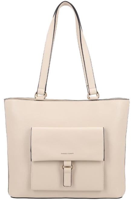 Daniele Donati Zola Grote Schoudertas Dames - Imitatieleer - Beige