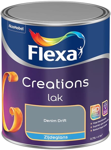 Flexa - Creations Lak Zijdeglans - Denim Drift - Mengverf - 750 Ml