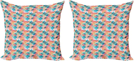 ABAKUHAUS Kleurrijke kussensloopset (2 stuks), boho regenboogkleur 50 cm, meerkleurig