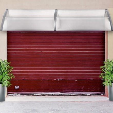 Deurluifel Overkapping - Huisdeur Luifel - Bescherming tegen Weer - Polycarbonaat Dakpaneel - 300 x 100 cm - Grijs