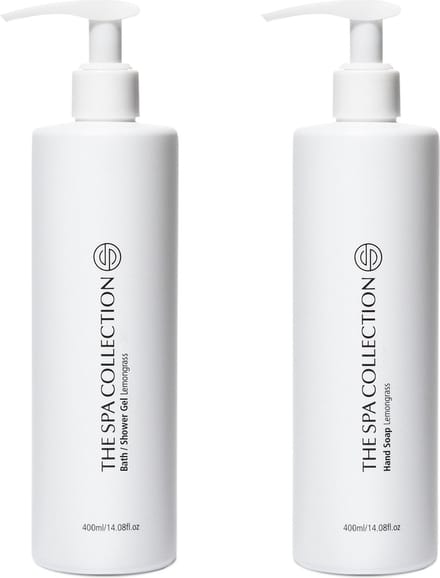 The Spa Collection Lemongrass - Body Wash + Handzeep - Milde formulering - 400 ml pompfles - Set van 2 stuks