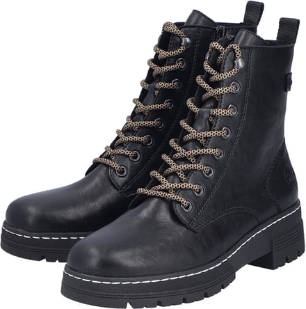 Rieker dames bikerboots enkellaars 73850-00 zwart