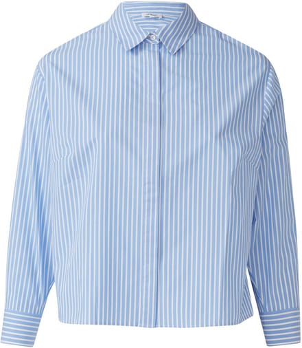 s.Oliver - female - Gestreepte popeline blouse in een boxy pasvorm