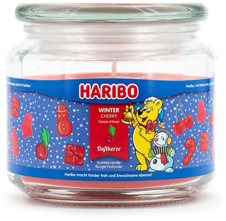 Haribo geurkaars - met winterkersgeur