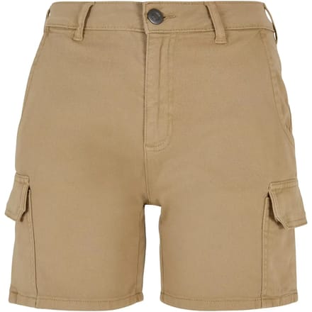 Urban Classics - High Waist Cargo Korte broek - Taille, 33 inch - Beige
