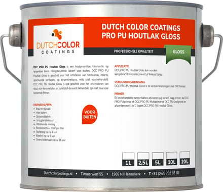 DCC PRO PU Houtlak Gloss - 20L - Wit