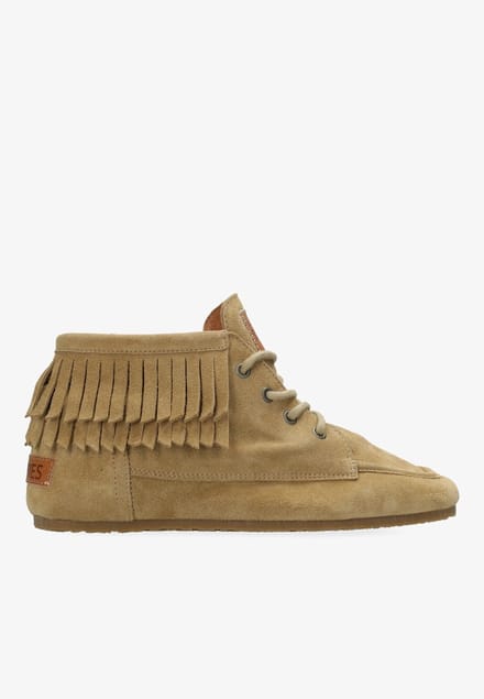 Shabbies Ciska Frina Veterschoenen - Dames - Camel - Maat 38