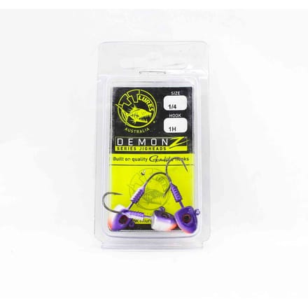 Tackle Tactics TT Demonz Jig Head 1/4 oz 1H 3/pack Paarse Minnow (7723)