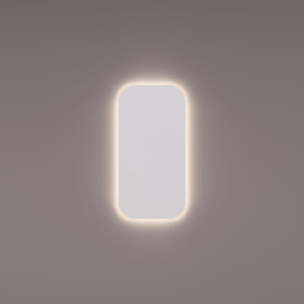 HIPP Design spiegel Basic Line Verticaal Afgerond met Indirecte LED Verlichting 40 x 80 x 3 cm + Spiegelverwarming en Infrarood Sensor Dimmer