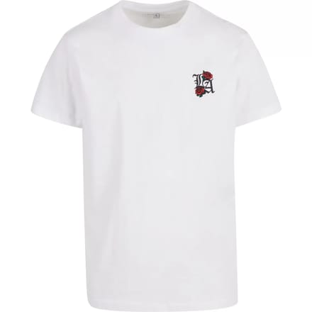 Mister Tee - LA Roses EMB Heren Tshirt - S - Wit