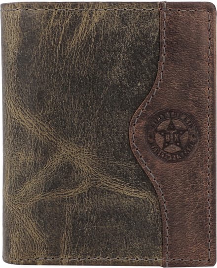 Billy the Kid Hunter Portemonnee RFID Leer 8 cm - Jongens - Staand formaat - khaki-brown