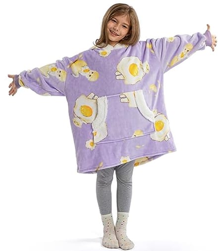 Oversized hoodie-deken voor kinderen - Lila, M