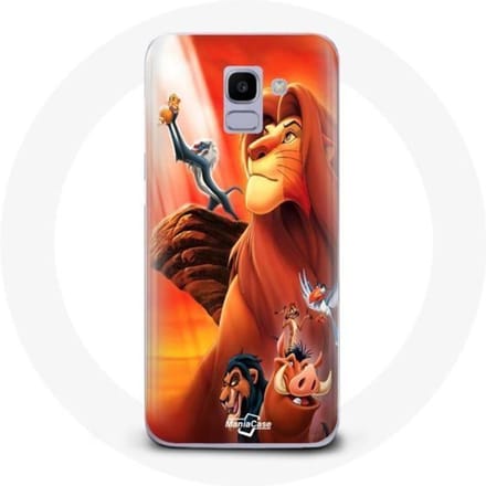 Case voor Samsung Galaxy A8 2018 The Lion King Simba en Mufasa