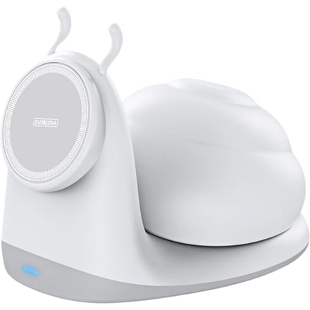 Duzzona Snail Draadloze Oplader en Nachtlampje Wit