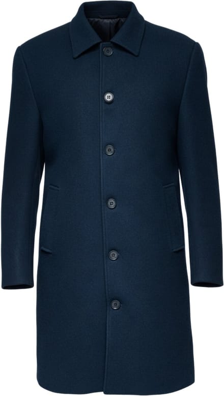 OMBRE Jas - Lange Mouw - Knopen - Effen Marine L