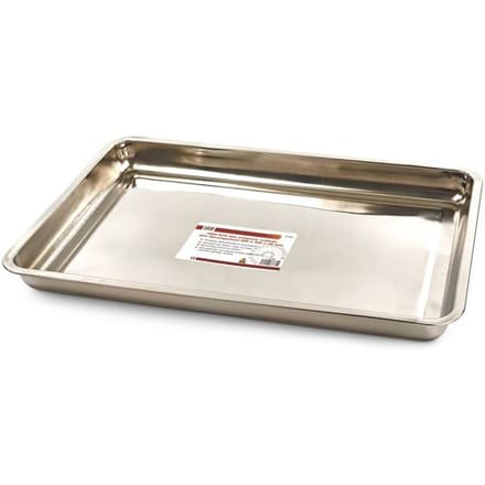 HBM RVS Olie Lekplaat, Lekbak, Olie Opvangschaal 600 x 400 x 48 mm.