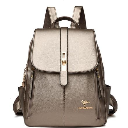 Nieuwe Trendy en Modieuze Zachte Leren Moeder Casual Grote Capaciteit Tas beige