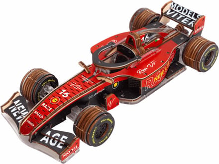 Veter Models 3D Modelbouwpakket Racer V3, AKV-14, Rood/Zwart, 17x7x4cm