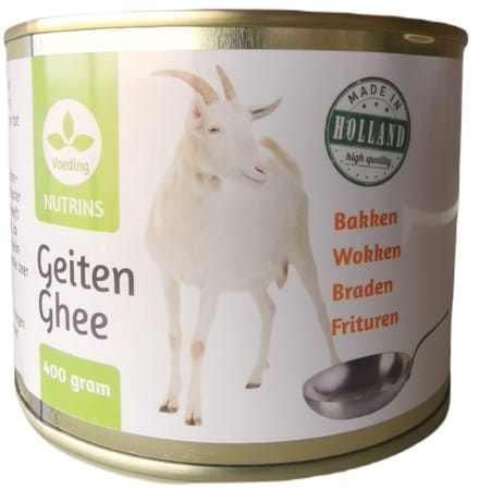 Nutrins Geiten Ghee 400 gram - Nederlandse ghee van witte geiten.