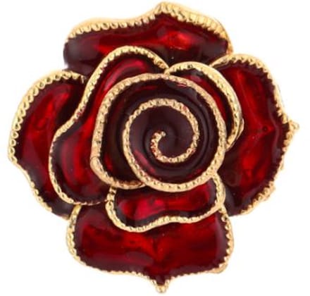 Bijoutheek Button Cover - Knoop Clip Roos Red