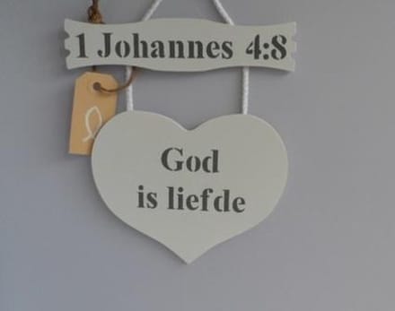 Wandbord God is Liefde