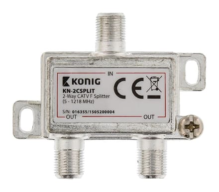 CATV-Splitter 4.2 dB / 5-1218 MHz - 2 Uitgangen