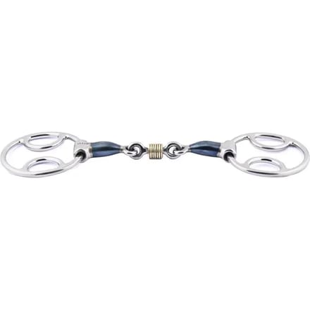 Mors dubbel brisure voor paard 3 effecten met koperen ringen Jump'In