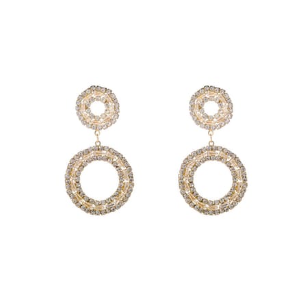 Go Dutch Label Oorknoppen Double O Dangle Goudkleurig